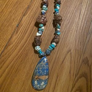 Stone necklace …blue misc stones.